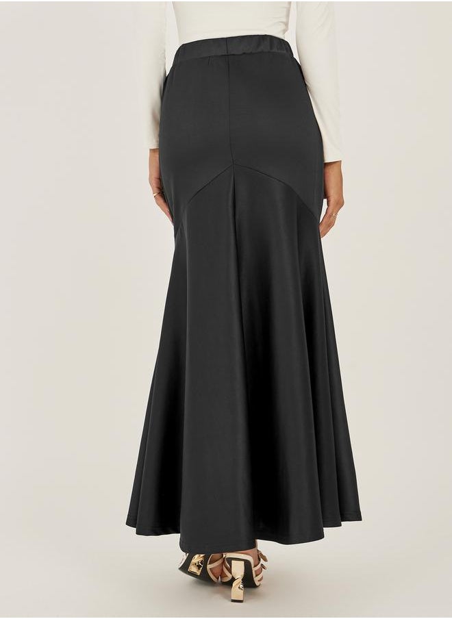 Styli - Mid Rise Flared Maxi Skirt - Image 1