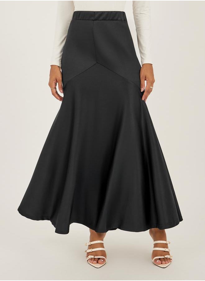 Styli - Mid Rise Flared Maxi Skirt - Image 1
