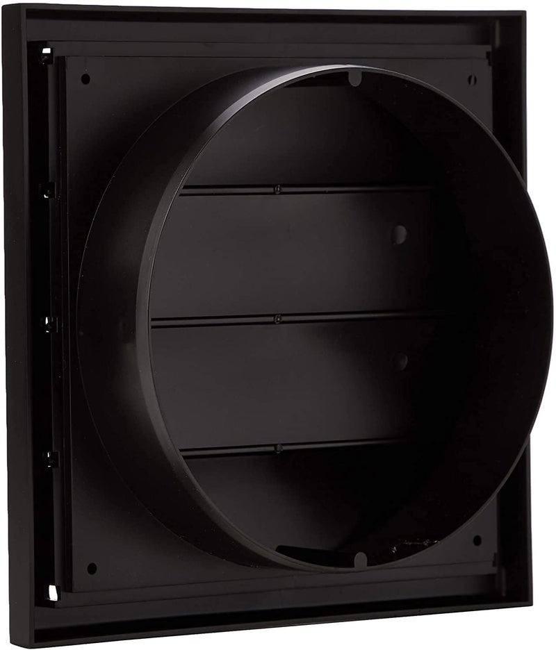 Generic Vents 6 inch Black External Gravity Grille Air Vent Cover with Removable Blades 150 mm Extractor Fan Back Draught Shutter Covers Ducting Tumble Dryer Bathroom Outside Wall Ventilation Hose Duct Grill  - Image 2
