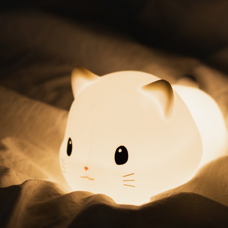 1pc Lovely Cat Shaped Night Lamp Patting Control Light Small USB Night Lamp - Image 4