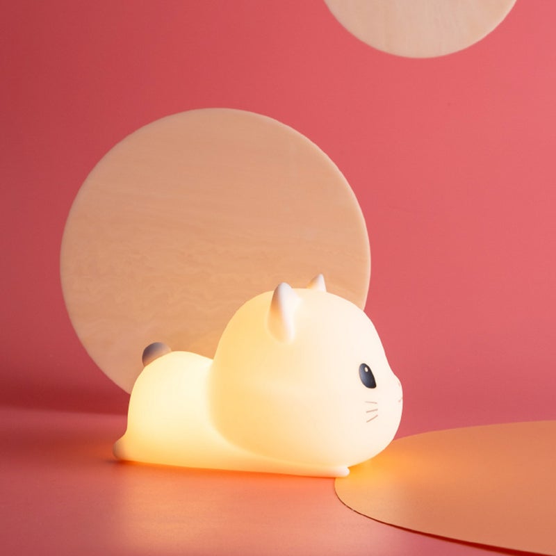1pc Lovely Cat Shaped Night Lamp Patting Control Light Small USB Night Lamp - Image 3