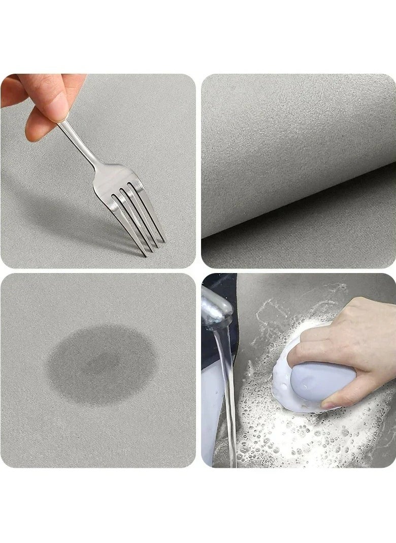 Dominy 2 PCS Diatom Kitchen Mat & Rug, Cushioned Anti-Fatigue Kitchen Floor Mat, Non-Slip Waterproof and Quick Dry Diatom Mud Floor Mat Ergonomic Comfort Standing Foam Mat for Kitchen, Floor Home, Office, Sink, Laundry(40*60cm+40*120cm)  - Image 2