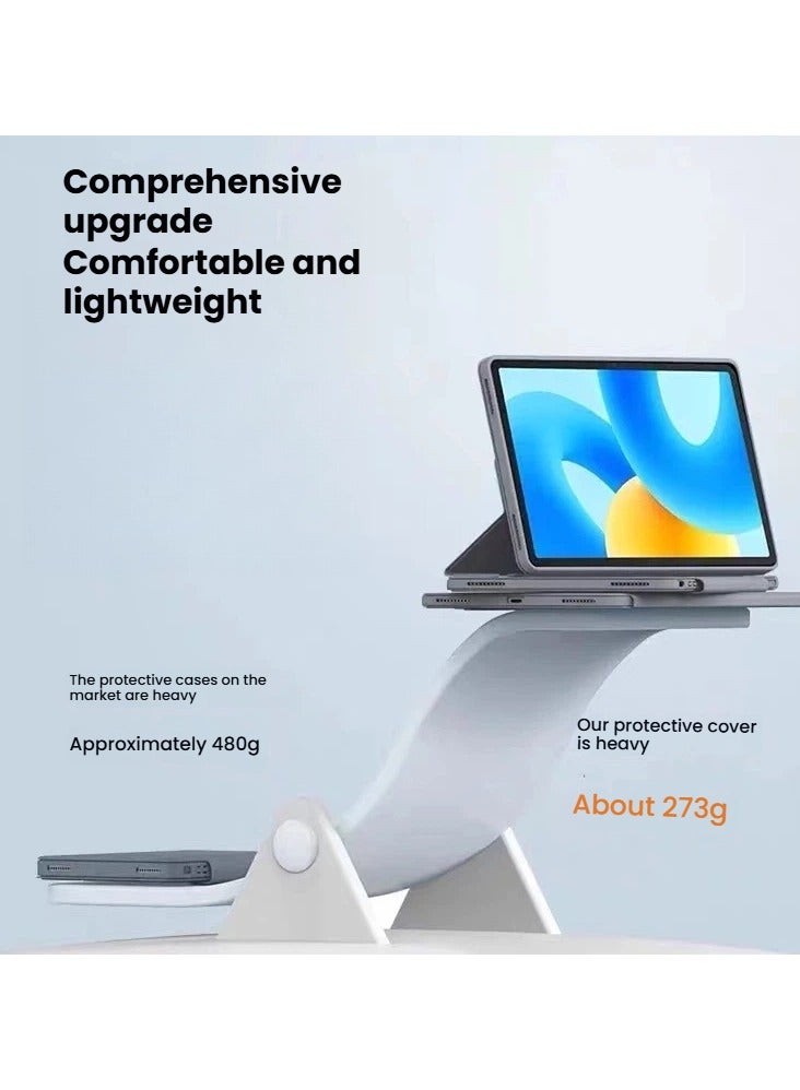 عام Compatible with iPad Air 6/7 Case Y-Fold Buckle Stand Skin-Feel Shockproof Case Full-Edge Scratch-Resistant Tablet Protector - Image 2