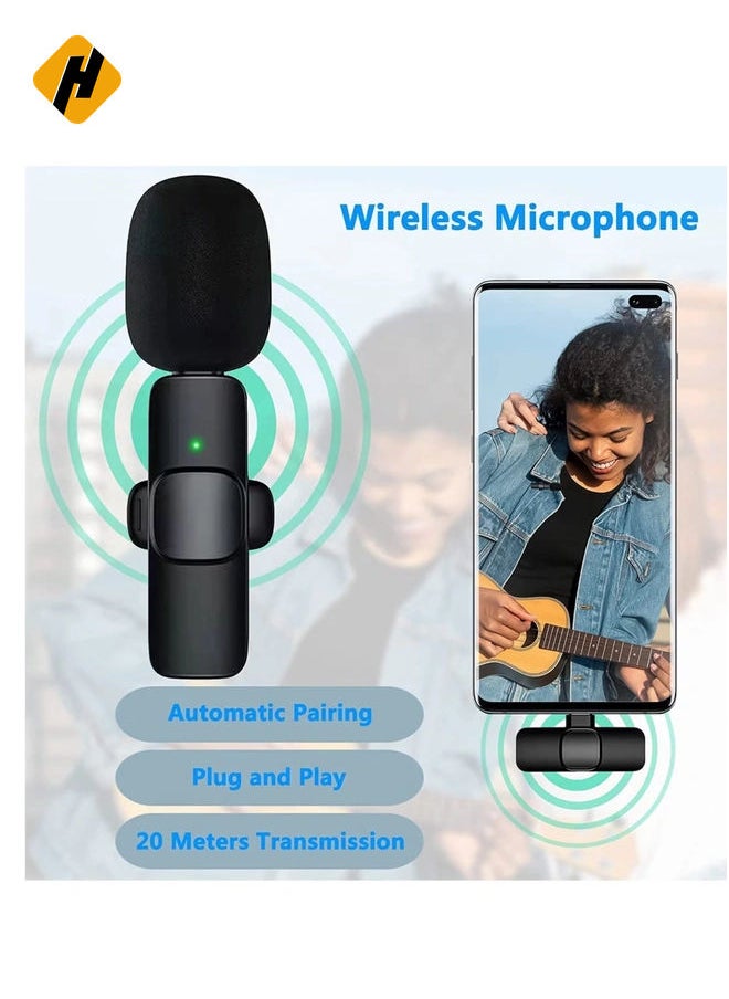 HuHa Mini Lavalier Microphone Clip-on Omnidirectional Mic Transmitter Receiver D11123-1—JA Black  - Image 3