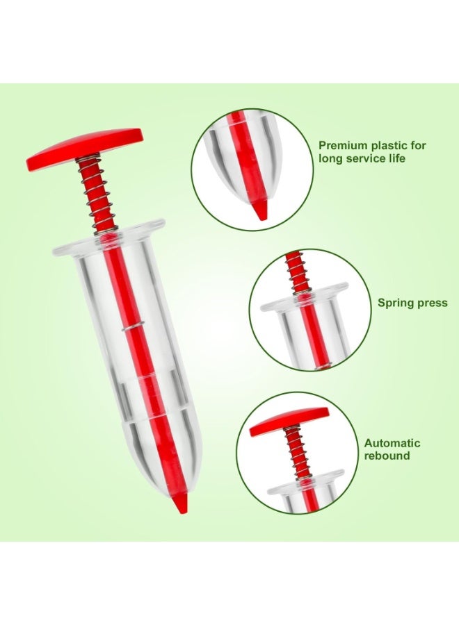 Bukela 12 PCS Seed Spreader Tool Set, Includes 2 Handheld Seed Planters, 2 Mini Seed Dispensers, and 2 Seedling Dibber & Widger Tools for Planting Vegetables and Flowers, 1 Pistol Grip Dibber - Image 2