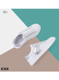 Run  Sneakers Flat-Side Arrows-SN-8-white Silver  - Image 2