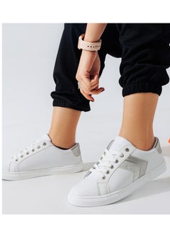 Run  Sneakers Flat-Side Arrows-SN-8-white Silver  - Image 1