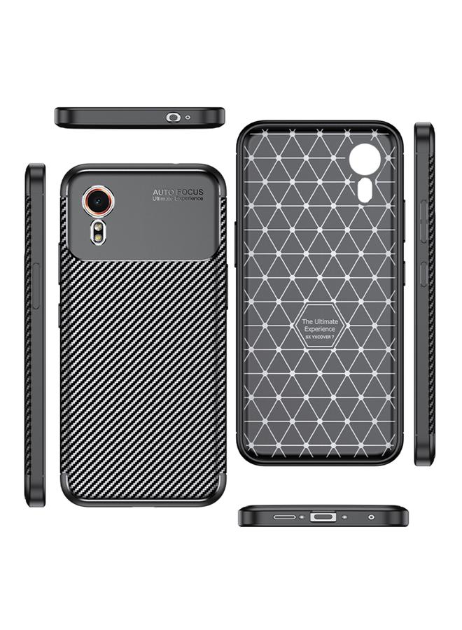 S-TOP Case For Samsung Galaxy Xcover7 Carbon Fiber Texture Shockproof TPU Phone Case - Image 2