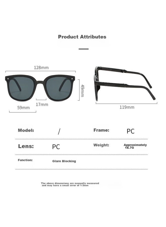 Lovecraft Children's Foldable Sungl, Parent-child Style, Fashionable Portable Sungl, Baby Uv Protection Gl - Image 1