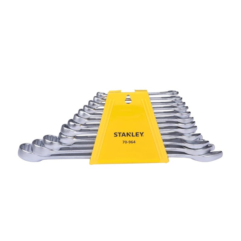 STANLEY 70964E 12piece Chrome Vanadium Steel Combination Spanner Set with MaxiDrive System AntiSlip AntiCorrosion properties GREY - Image 1