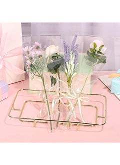 Aikanbo 50 Pcs Single Rose Sleeve with 15 Pcs Floral Water Tubes for Bouquets, Single Flower Sleeve Flower Wrapping Bags Flower Water Tubes for Mother's Day Graduation Party(Transparent)  - Image 2