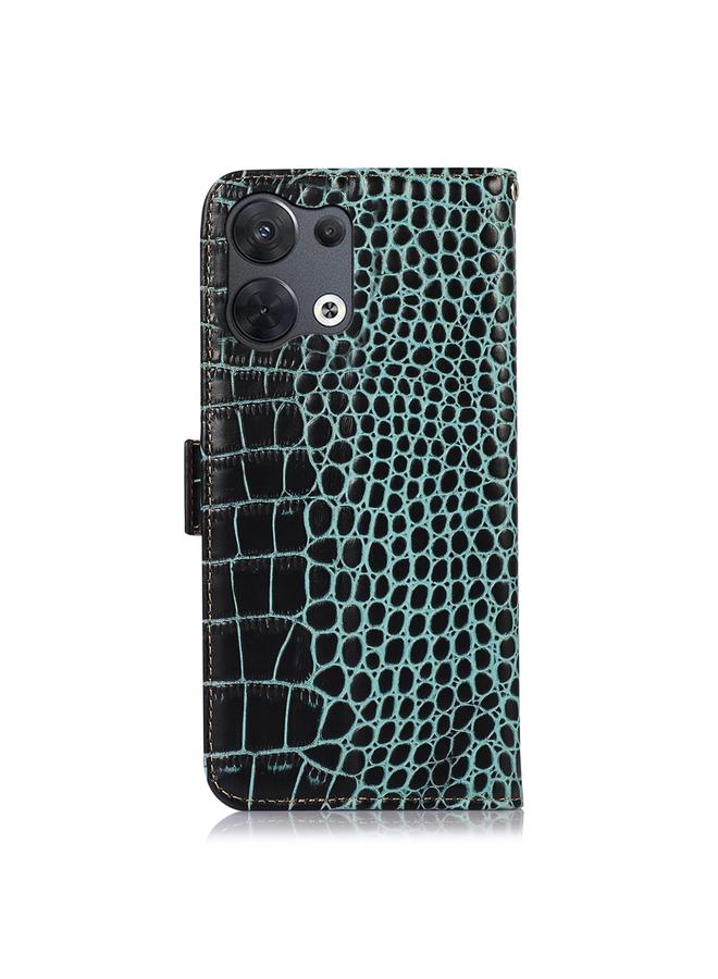 S-TOP Case For OPPO Reno8 Pro+ 5G China / 8 Pro 5G Foreign Crocodile Top Layer Cowhide Leather Phone Case - Image 3
