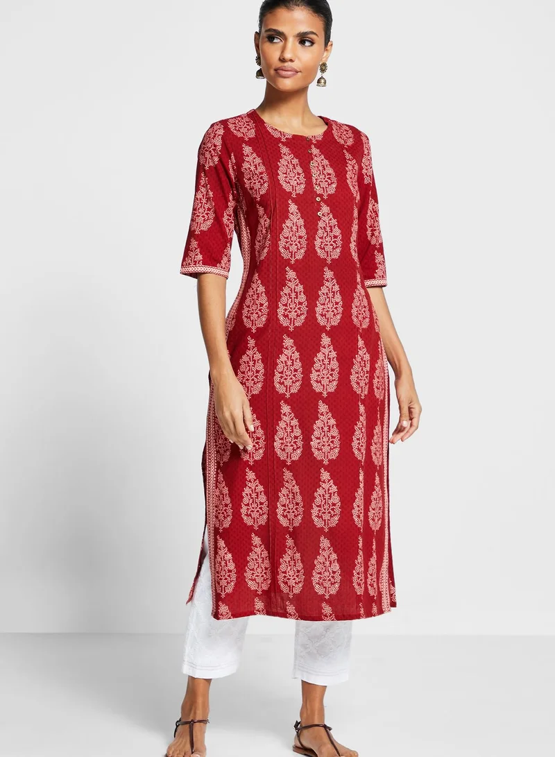 Fabindia Geo Print Kurti