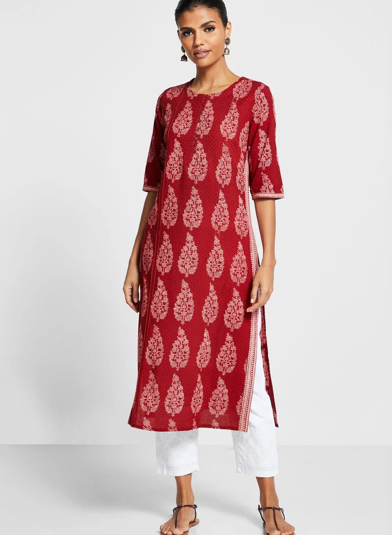 Fabindia Geo Print Kurti