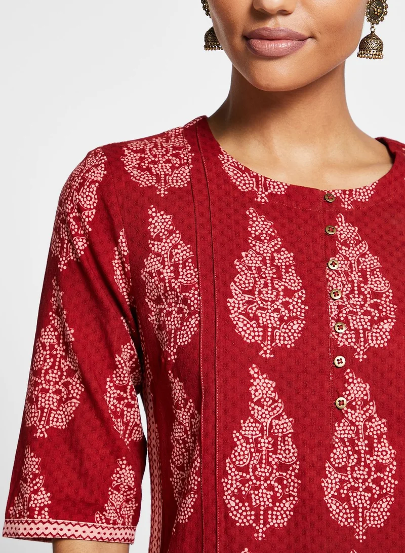 Fabindia Geo Print Kurti