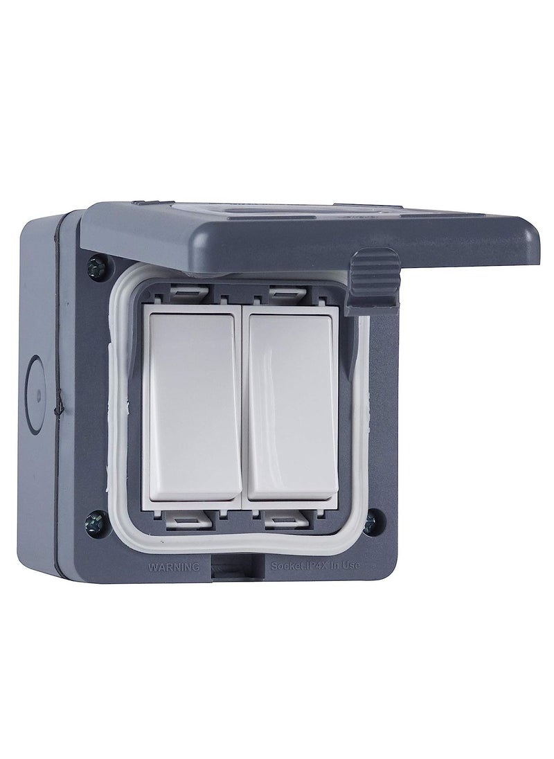 Schneider Electric Schneider Electric GWP1622 Exclusive 2 Way Switch 2 Gang 10 AX Grey  - Image 3