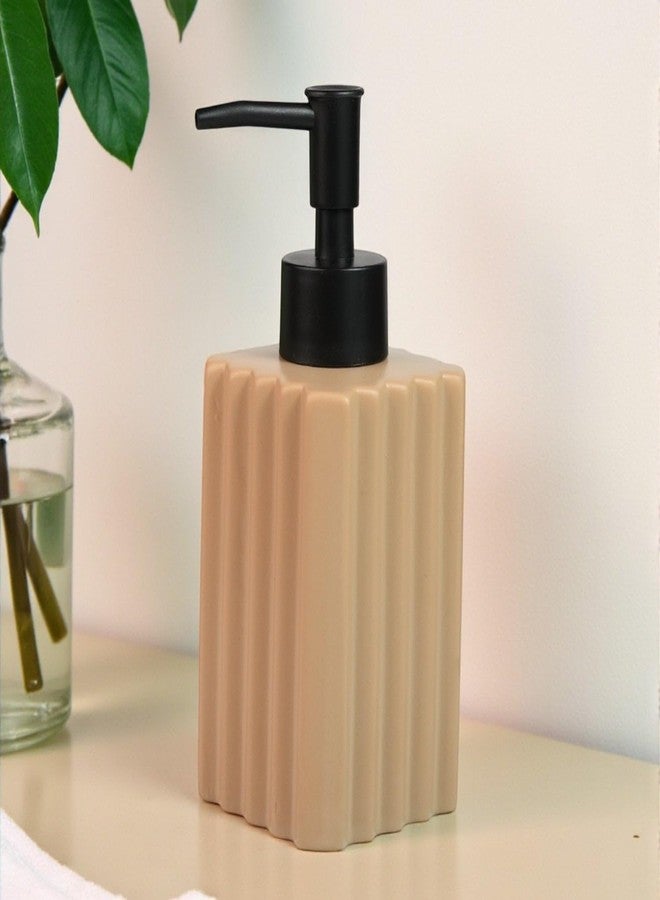 SaSaSa Ceramic Soap Dispenser Set of 1 | Bathroom & Kitchen Refillable Liquid Soap Dispenser Set with Pump | Ceramic Lotion & Hand Wash Bottle for Sink | Gift for Home, (12236) - Image 1