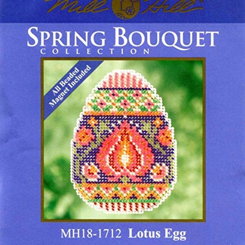 Mill Hill Lotus Egg Beaded Cross Stitch Kit Mill Hill 2017 Spring Bouquet MH181712 - Image 2