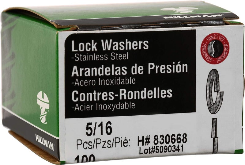 Hillman 830668 5/16"SS Split LOK Washer, Stainless Steel, 100 - Image 3