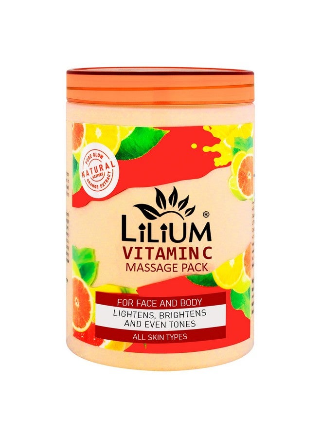 Lilium Radiant Glow Face Pack Vitamin C 900ml | Prevents Skin Pigmentation | Helps Diminish Acne & Pimple Marks | Lightens, Brightens & Even Tones | Suitable All Skin Types - Image 1