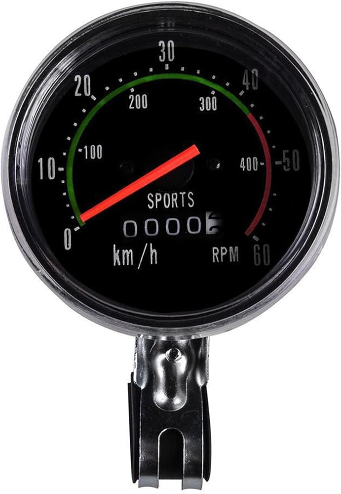Nurnesy Mechanical Bicycle Speedometer, Precise Universal Round Bicycle Odometer 26 28 29 27.5 Inch Bicycles - Image 1