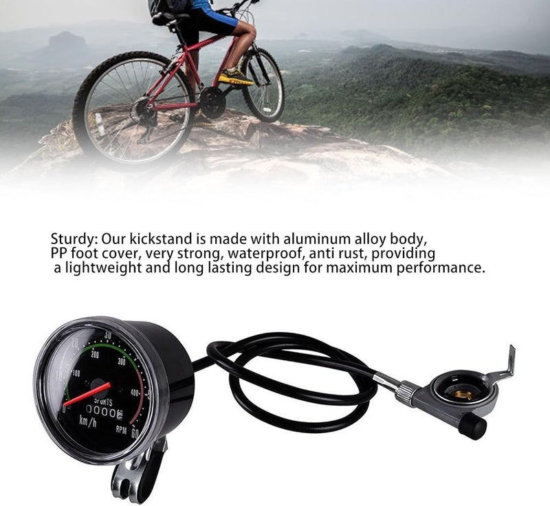Nurnesy Mechanical Bicycle Speedometer, Precise Universal Round Bicycle Odometer 26 28 29 27.5 Inch Bicycles - Image 4