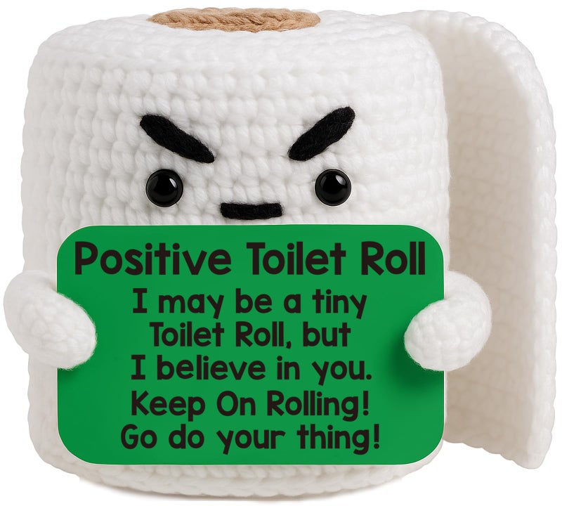 TuSuQing Funny Positive Crochet Animals Emotional Inspirational Support Christmas Stocking Stuffers Gifts for Men Women Friend Brother Coworker Man Birthday Small Gag Handmade Knitted Cute Relaxing Gifts - Image 2