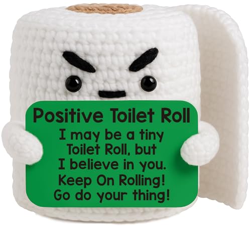 TuSuQing Funny Positive Crochet Animals Emotional Inspirational Support Christmas Stocking Stuffers Gifts for Men Women Friend Brother Coworker Man Birthday Small Gag Handmade Knitted Cute Relaxing Gifts - Image 1