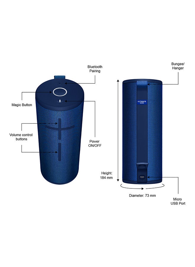 Ultimate Ears Boom 3 Wireless Bluetooth Speaker Lagoon Blue - Image 4