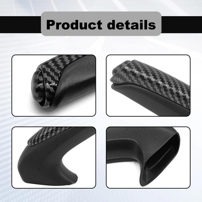 stymart stymart Emergency Parking Brake Handle 47115-SNA-A82 Emergency Brake Parking Handle Cover Comfortable Handbrake Protector Cover Compatible with 2006 2007 2008 2009 2010 2011 Honda Civic(Carbon Fiber) - Image 2