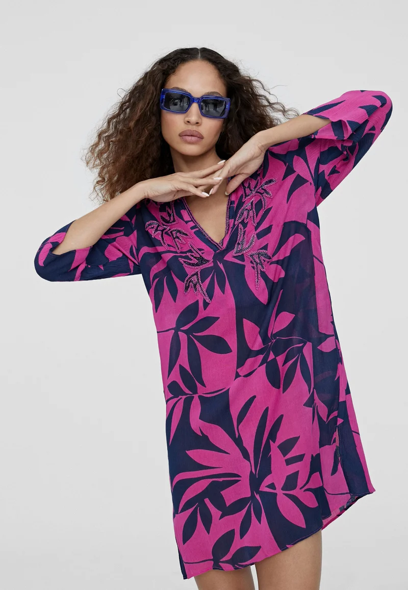 Lola Casademunt Short printed caftan