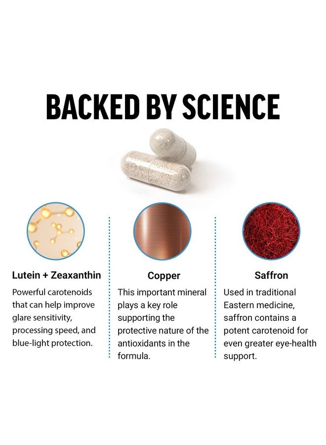 FORCE FACTOR Complete Eye Health, Clinical Strength Eye Vitamins with Lutein & Zeaxanthin to Support Vision, Eye Function, and Blue-Light Protection, Eye Health Supplements for Adults, 60 Capsules - Image 3