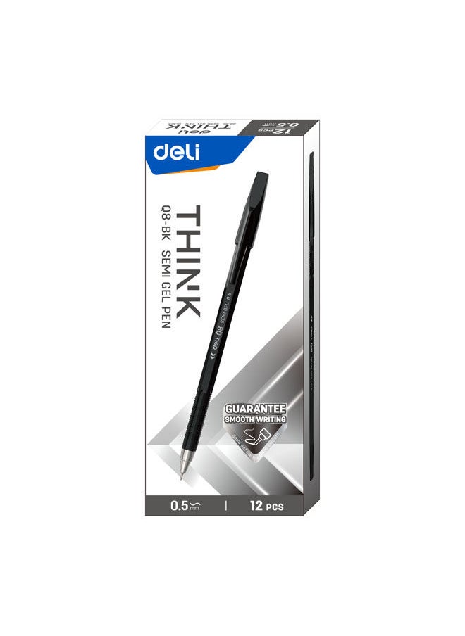 Deli Semi Gel Pen Bullet Tip Box 12 Pcs  - Image 2