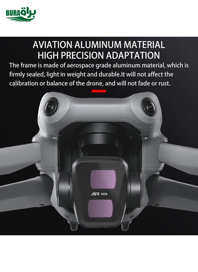 For DJI Air 3 JSR KB Series Drone Lens Filter, Filter:4 in 1 ND
