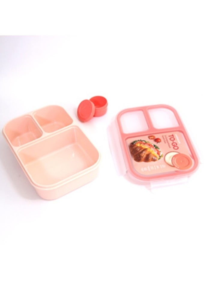 LOCK & LOCK LocknLock To Go Lunchbox 980ml Pink - Leak-Proof, Compact, Microwave Safe  - Image 2