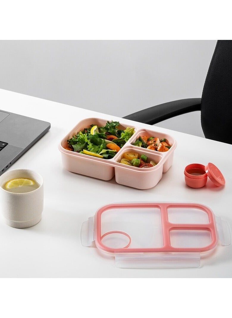 LOCK & LOCK LocknLock To Go Lunchbox 980ml Pink - Leak-Proof, Compact, Microwave Safe  - Image 5