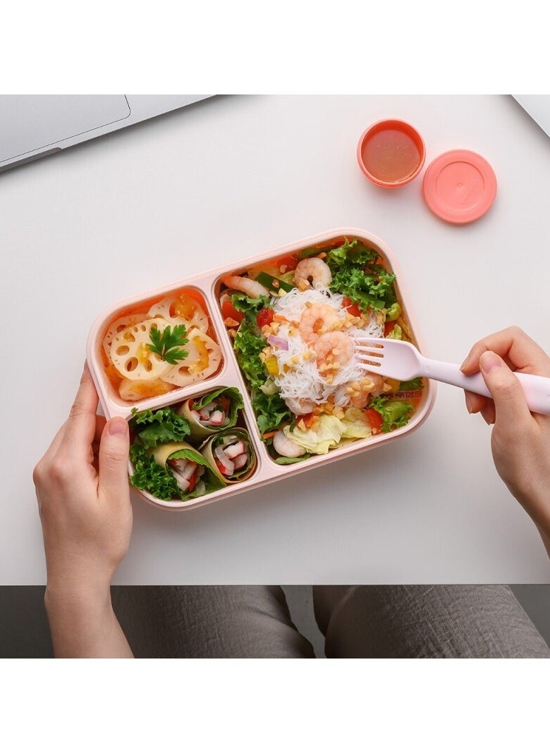 LOCK & LOCK LocknLock To Go Lunchbox 980ml Pink - Leak-Proof, Compact, Microwave Safe  - Image 3