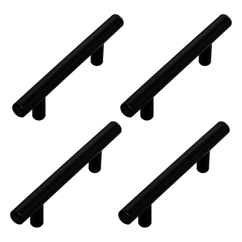 Atlantic Cabinet Pull Handle Black Coated Total Length 1220 inch HoletoHole 256 mm Pack of 4 - Image 1