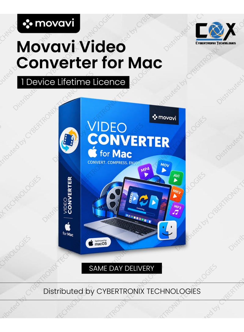 Movavi Video Converter for Mac | 1 Device for Lifetime | Digital License | Same Day Delivery
