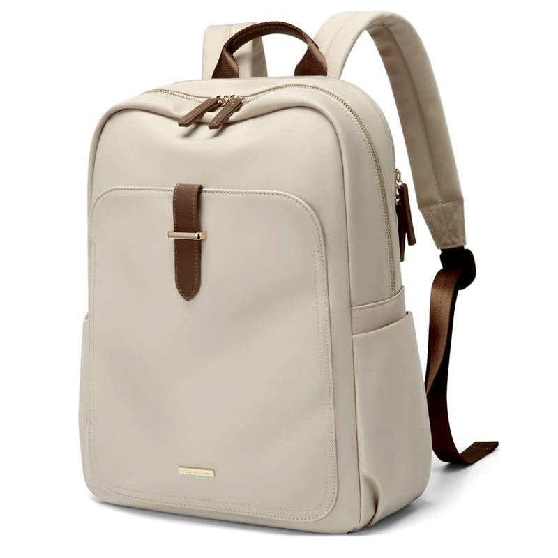 GOLF SUPAGS Laptop Backpack Purse for Women Fits 16 Inch Notebook Casual Daypack Work Travel College Bookbag Fashion Computer Bag (Apricot, 16 Inch) - Image 1