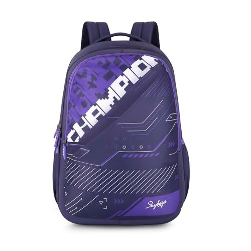 Skybags Flow Casual Backpack 37.5L, 3 Main Compartments, Bottle Pocket, Front Pocket, Padded Shoulder Straps with Rain Cover - Black - Image 1