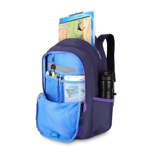 Skybags Flow Casual Backpack 37.5L, 3 Main Compartments, Bottle Pocket, Front Pocket, Padded Shoulder Straps with Rain Cover - Black - Image 5