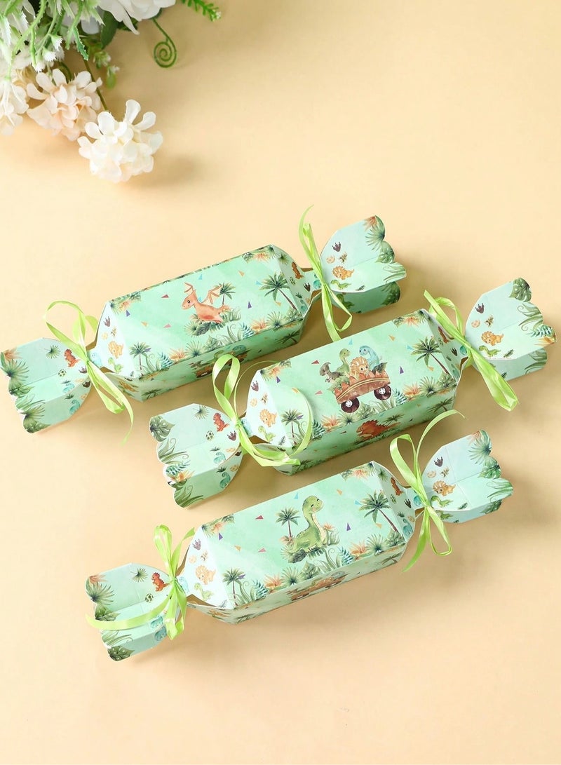 Eid gifts, 6 boxes, 8*20cm, jungle animal design, foldable, with an elegant ribbon tie, ideal for gifts and giveaways for children on Eid, birthdays, and nature lovers. - Image 2