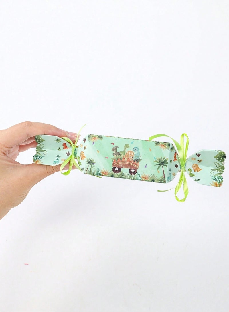 Eid gifts, 6 boxes, 8*20cm, jungle animal design, foldable, with an elegant ribbon tie, ideal for gifts and giveaways for children on Eid, birthdays, and nature lovers. - Image 3