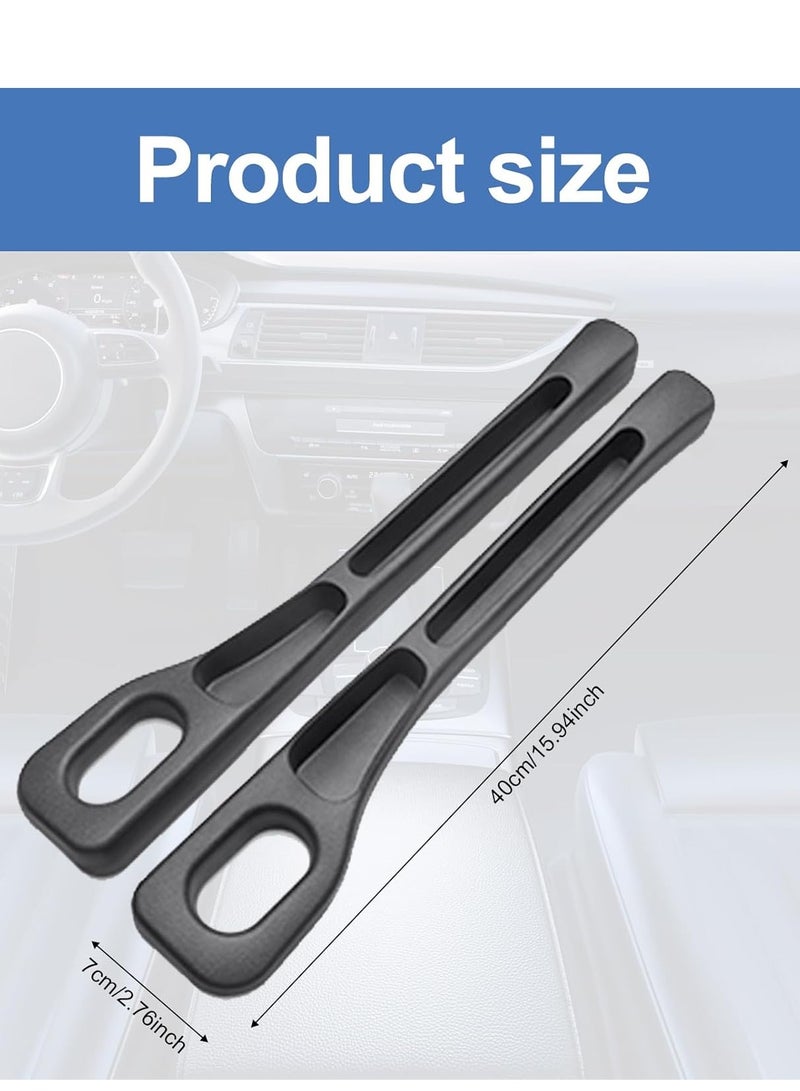 2 Pack Car Seat Gap Filler Organizer - Dual Storage Slot Auto Seat Gap Filler with Leak-Proof Design, EVA Material Car Accessories for Phone/Keys/Cards, Fit for Cars & Trucks (Black) - Image 2