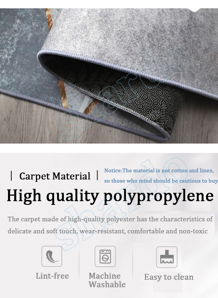 Sharpdo منطقة البساط السجاد غرفة المعيشة غرفة نوم السجاد والحصير مستطيلة ناعمة الملمس السجاد 160 * 230 سم - Image 5