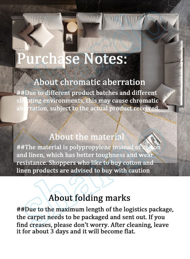 Sharpdo منطقة البساط السجاد غرفة المعيشة غرفة نوم السجاد والحصير مستطيلة ناعمة الملمس السجاد 160 * 230 سم - Image 4