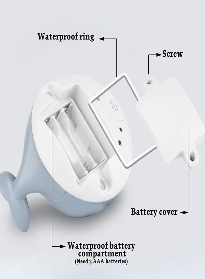 AMERTEER Interactive Baby Bath Toys Whale with Automatic Spray Water and LED Light for Fun n Engaging Time - Image 3