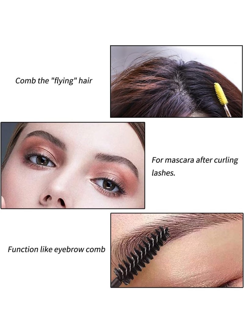 فرشاة ماسكارا للحواجب، فرشاة ماسكارا للرموش للاستخدام مرة واحدة، فرشاة تطبيق للحواجب (لون وردي) - Image 3