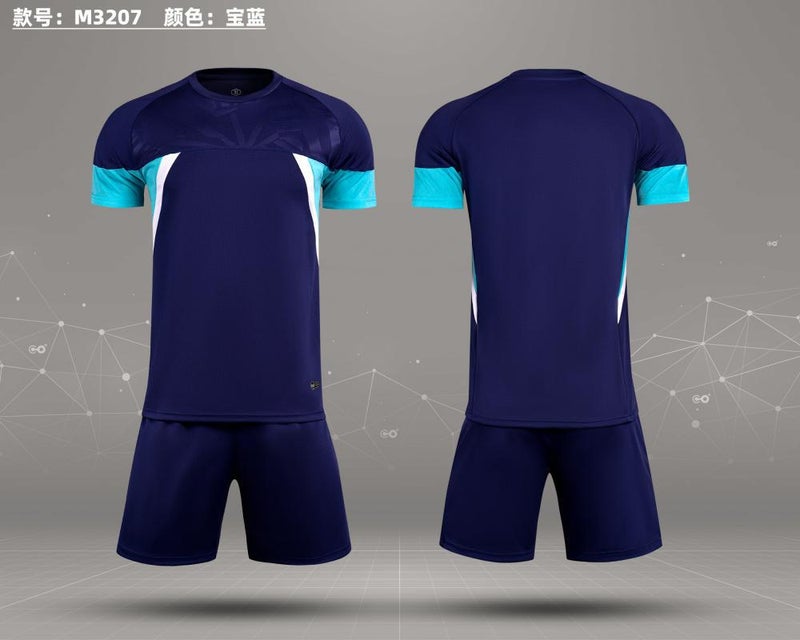 Football Suit Men'S Adult Training Suit Kidsren'S Sports Short-Sleeved Football Suit Middle School Student Game Jersey M3207